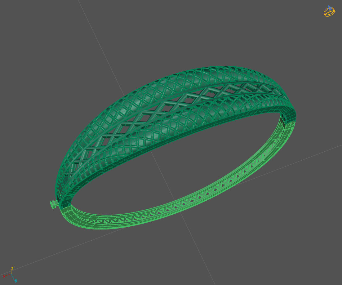 Womens Bracelets Bangles 3DM STL OBJ With Details 3D print model_1