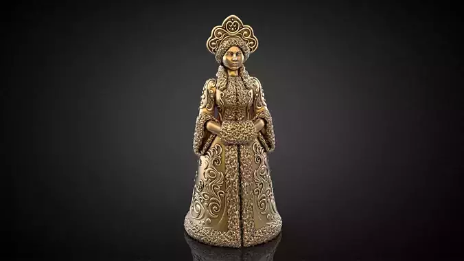 Snow Maiden Christmas Bell Figurine 3D print model