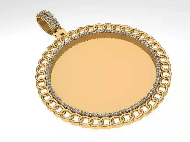Photo Cuban Link Edge Pendant