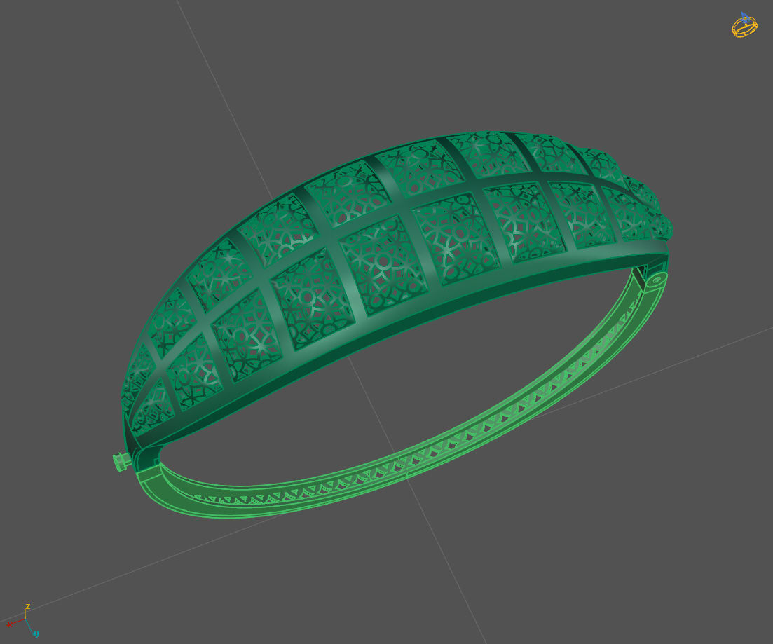 Womens Bracelets Bangles 3DM STL OBJ With Details  3D print model_1