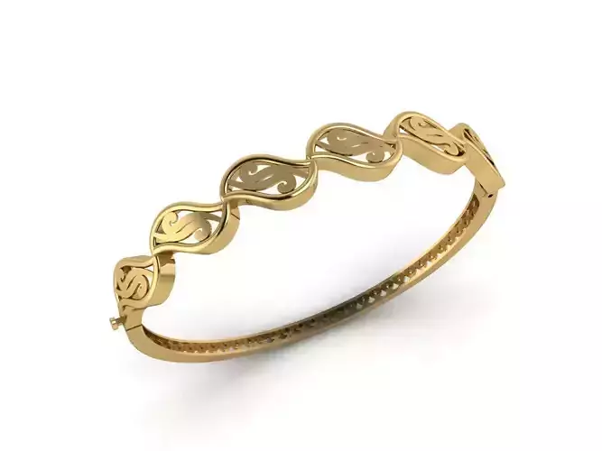 Womens Bracelets Bangles 3DM STL OBJ With Details  3D print model