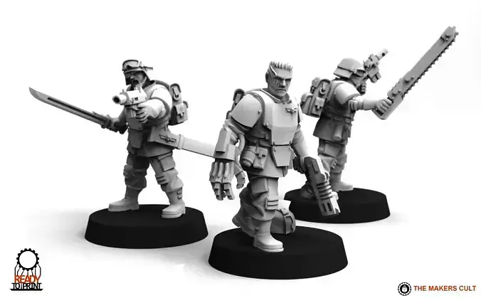 Universal Guard - Infantry Sergeant Builder 3D print model
