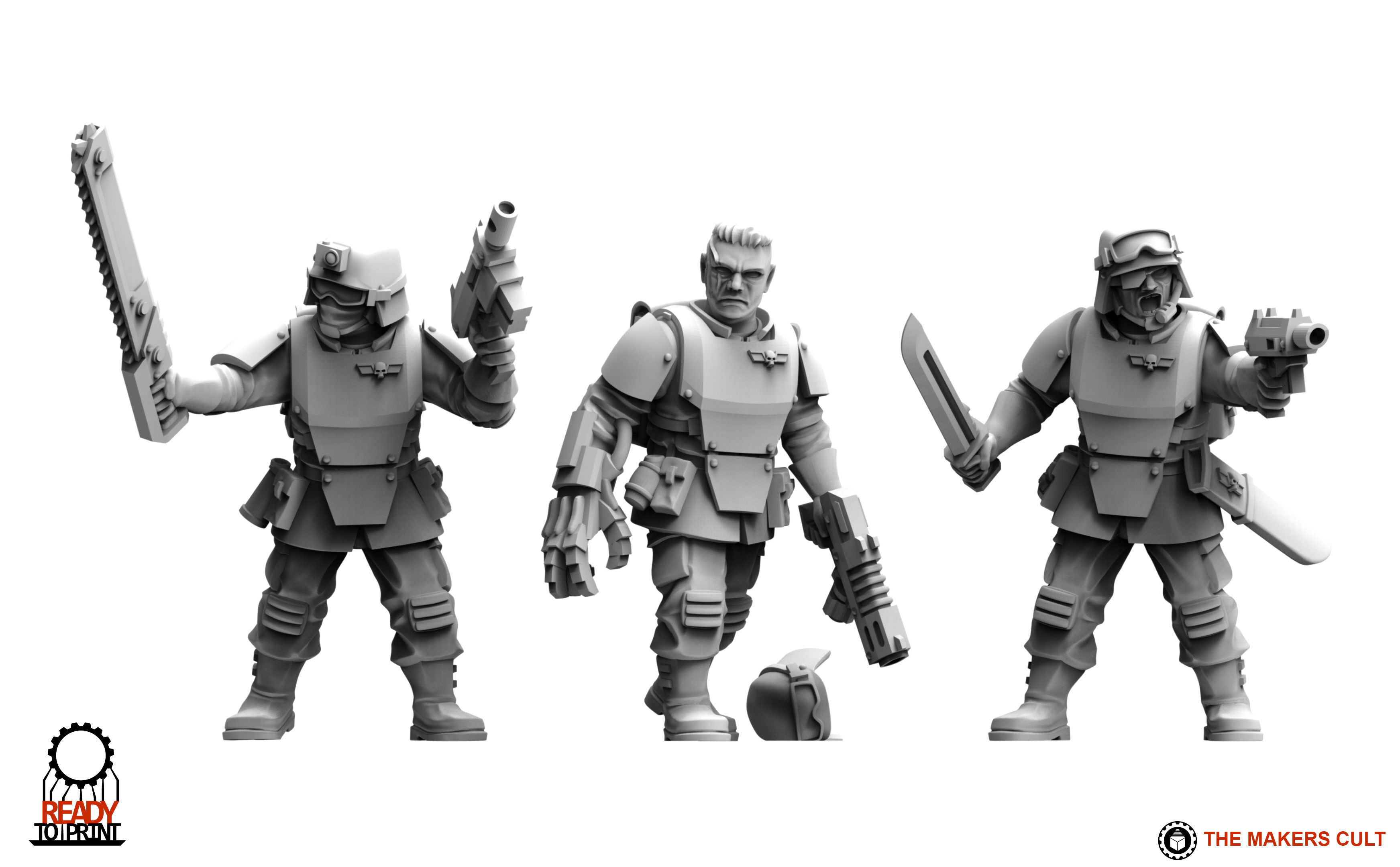 Universal Guard - Infantry Sergeant Builder 3D print model_11
