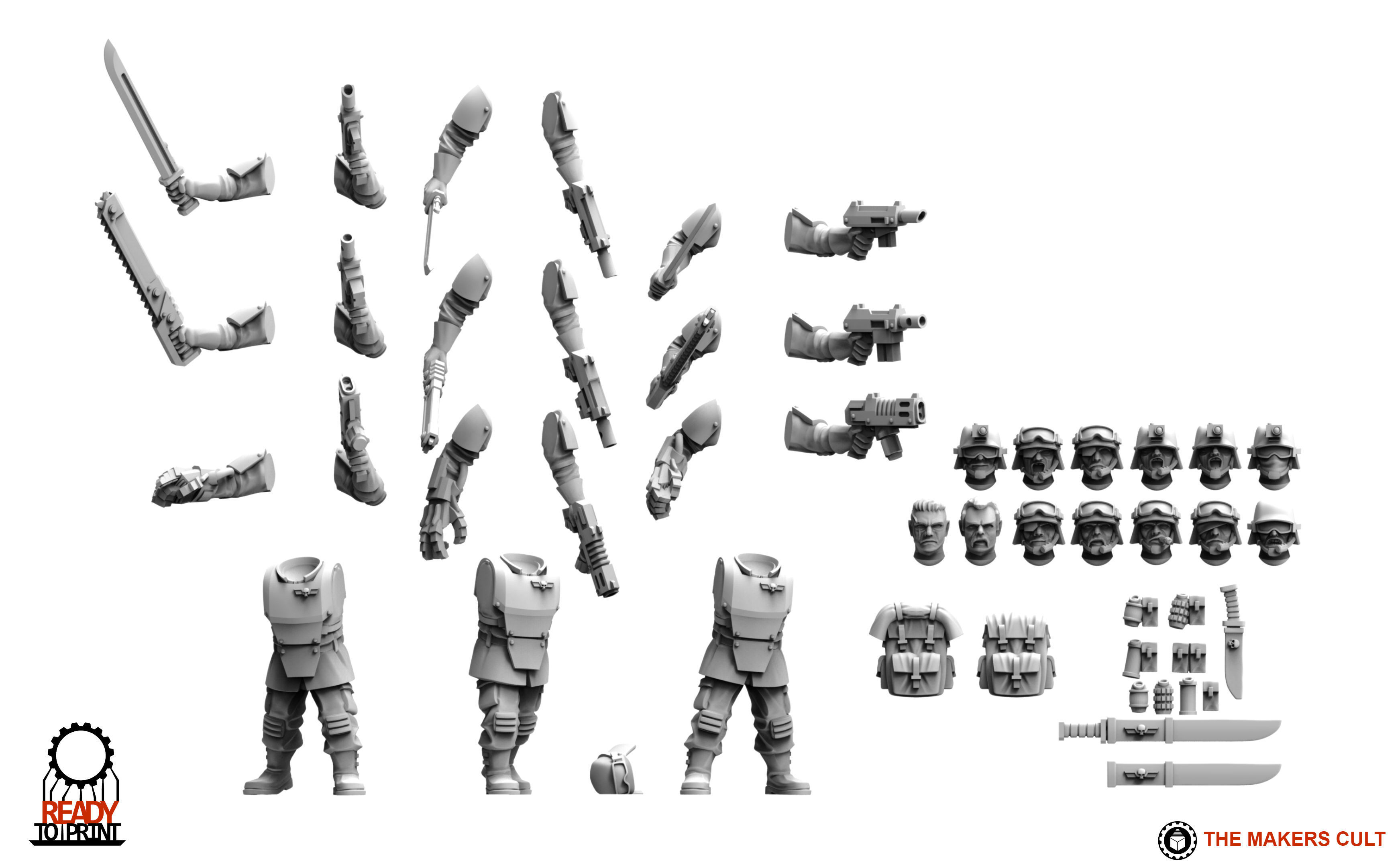 Universal Guard - Infantry Sergeant Builder 3D print model_2