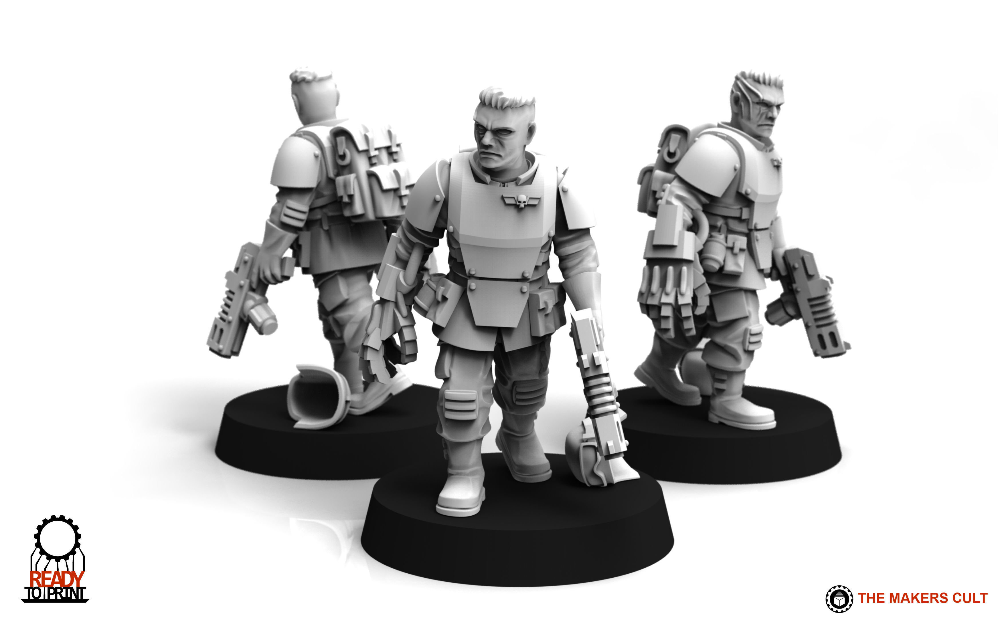 Universal Guard - Infantry Sergeant Builder 3D print model_16