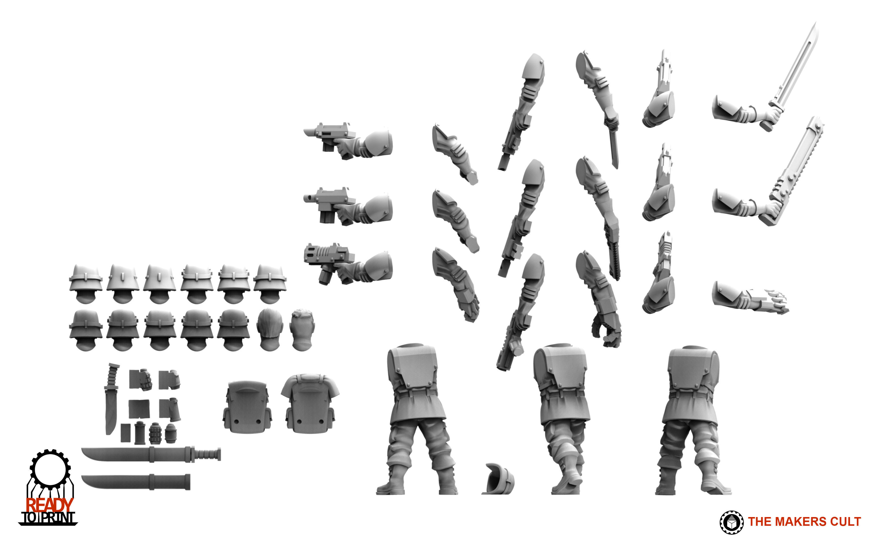 Universal Guard - Infantry Sergeant Builder 3D print model_10