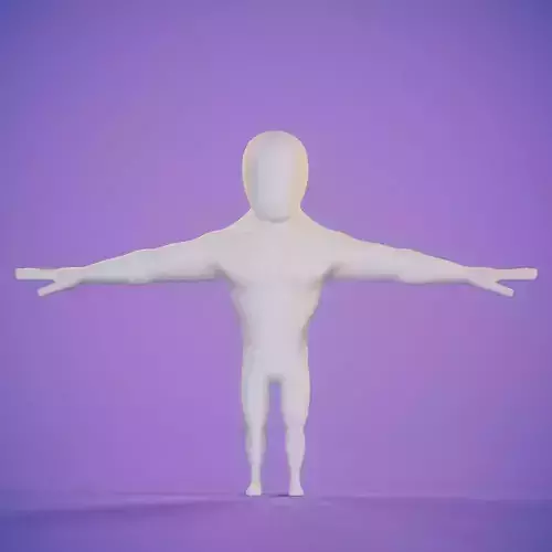 Stylized base mesh male 3D model