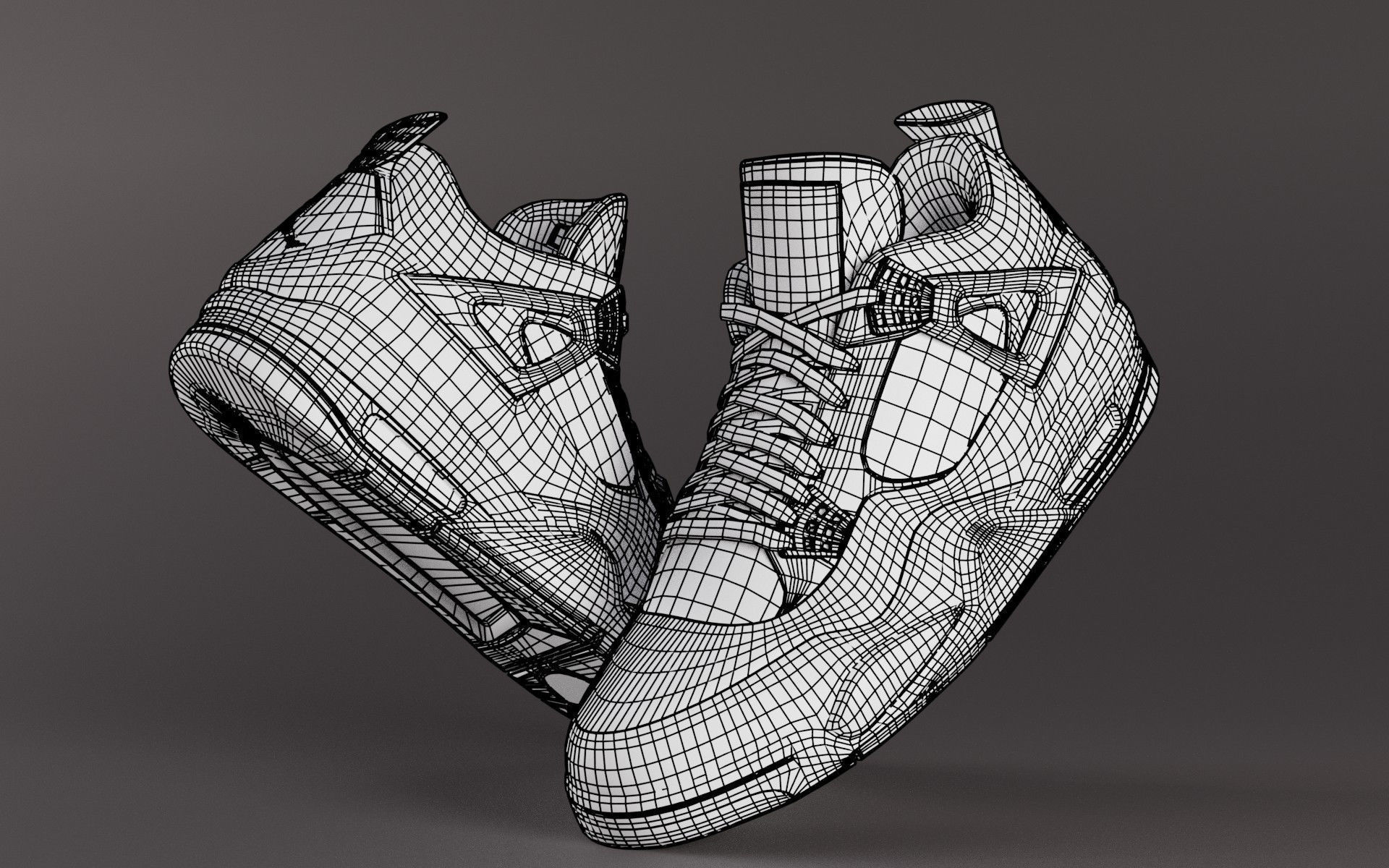 Jordan 4 Variety Pack Low-poly 3D model_19