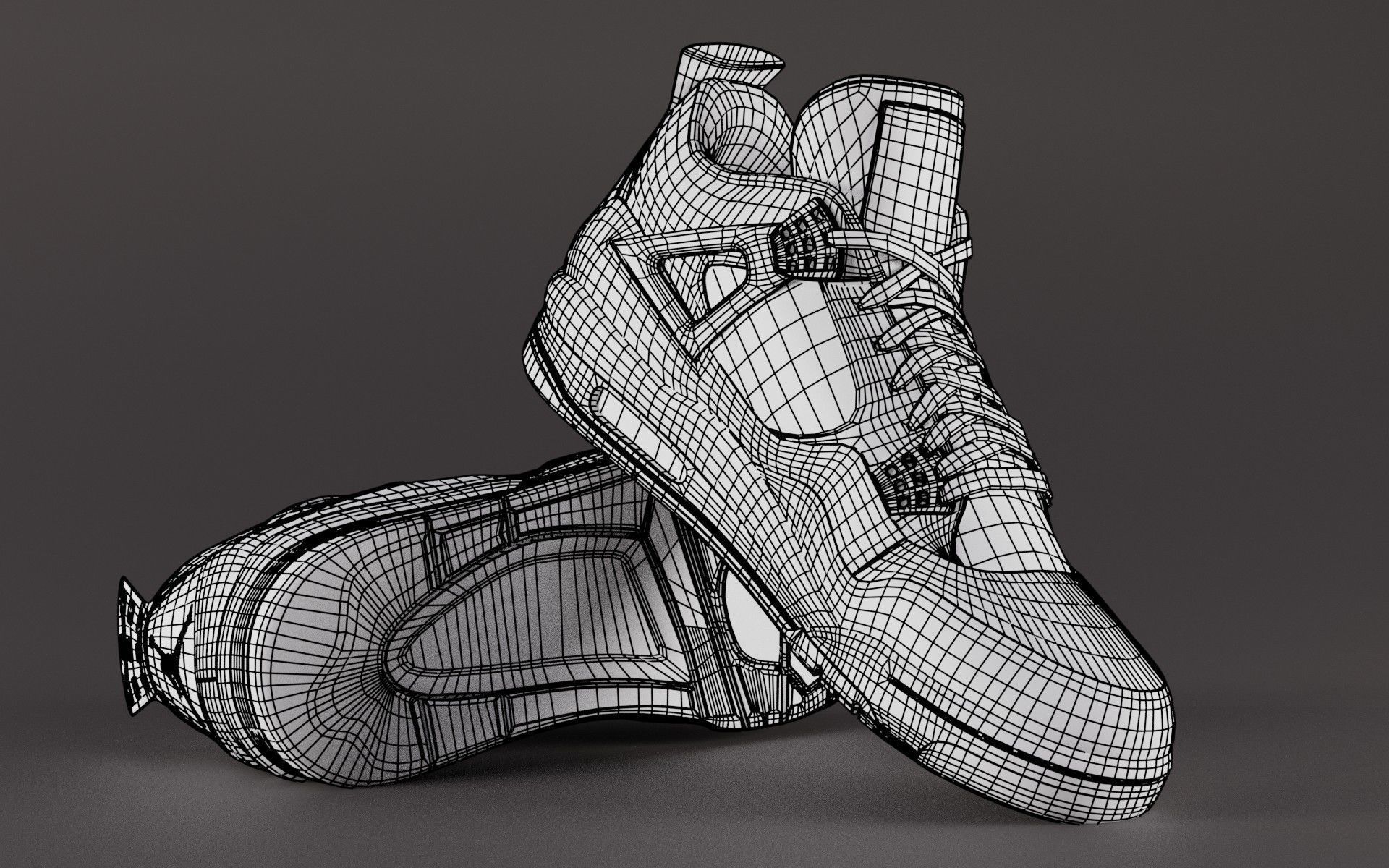 Jordan 4 Variety Pack Low-poly 3D model_23