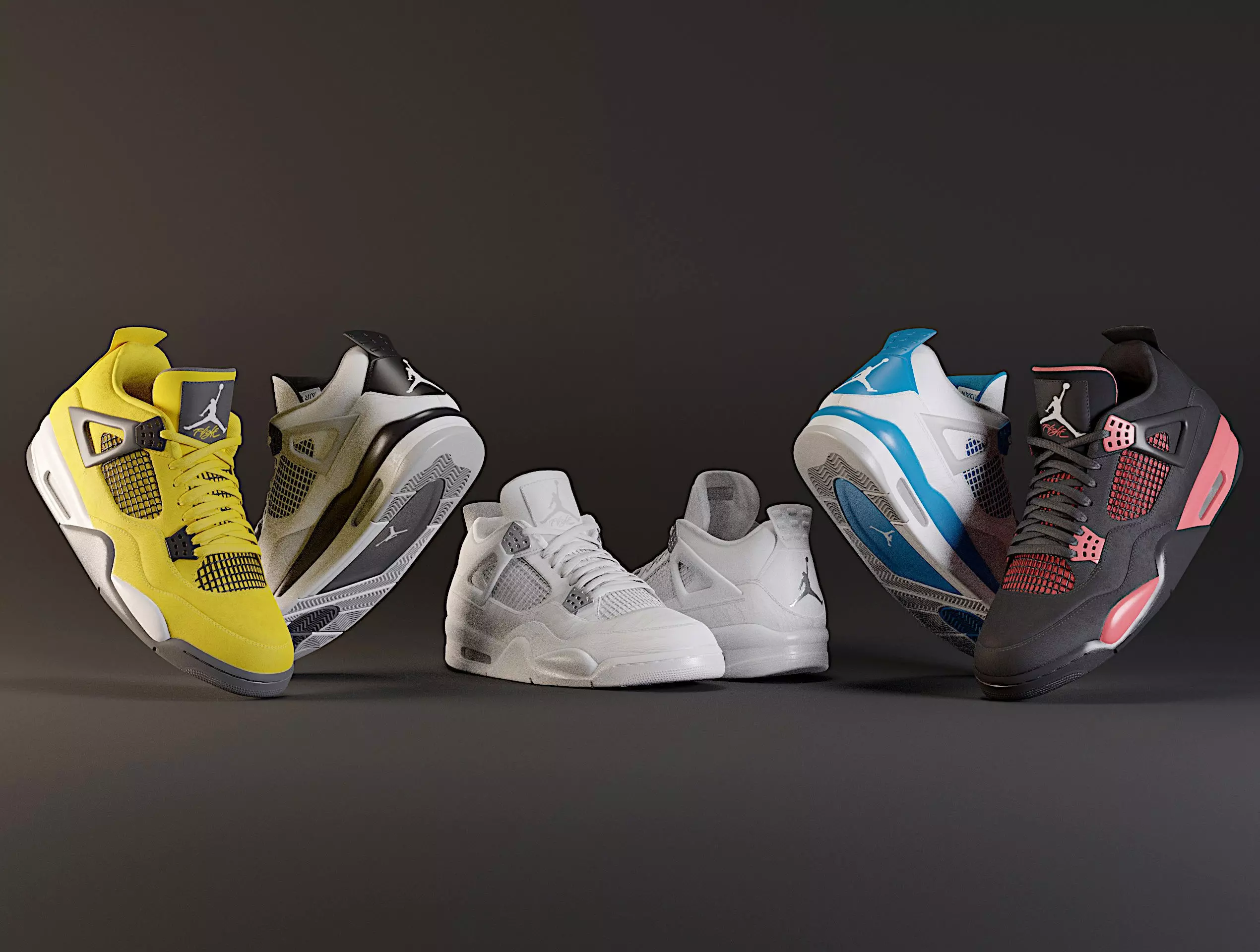 Jordan 4 Variety Pack Low-poly 3D model_0
