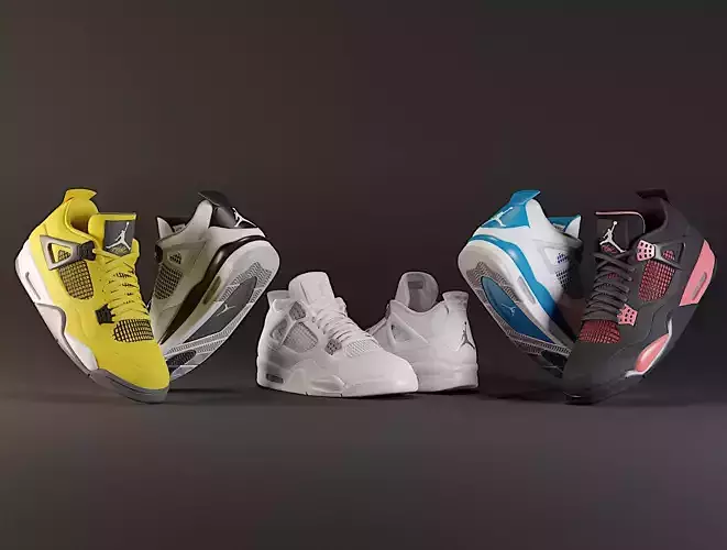 Jordan 4 Variety Pack Low-poly 3D model