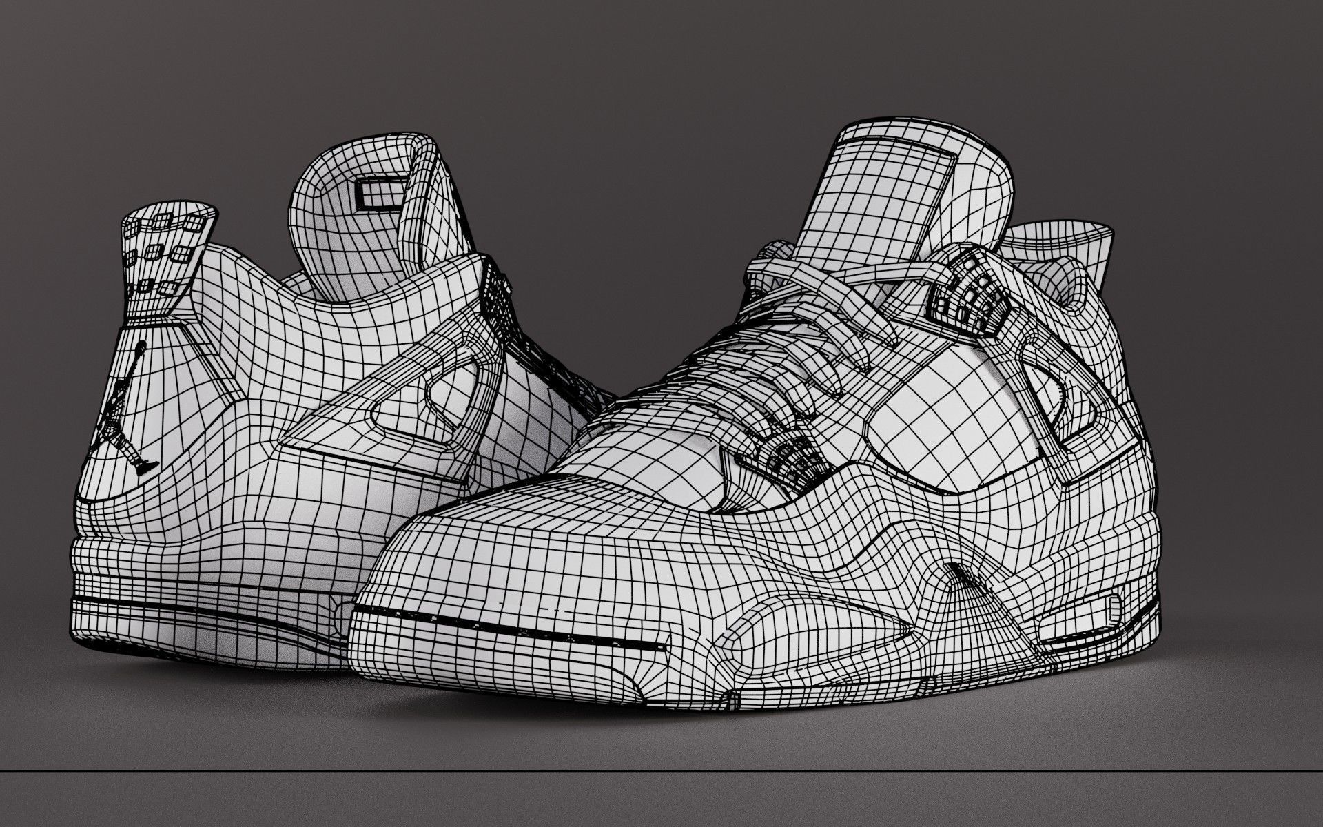 Jordan 4 Variety Pack Low-poly 3D model_13