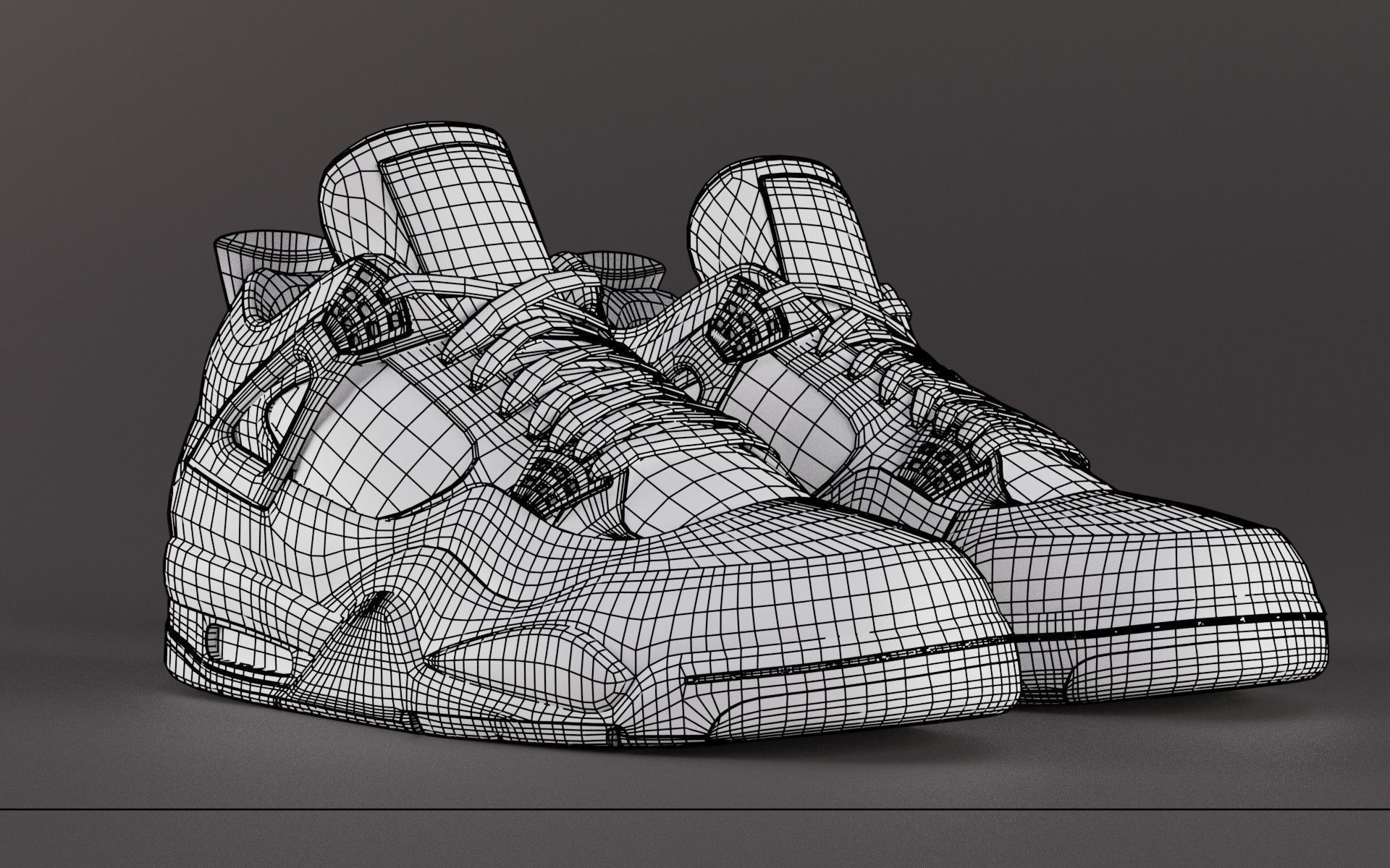 Jordan 4 Variety Pack Low-poly 3D model_11