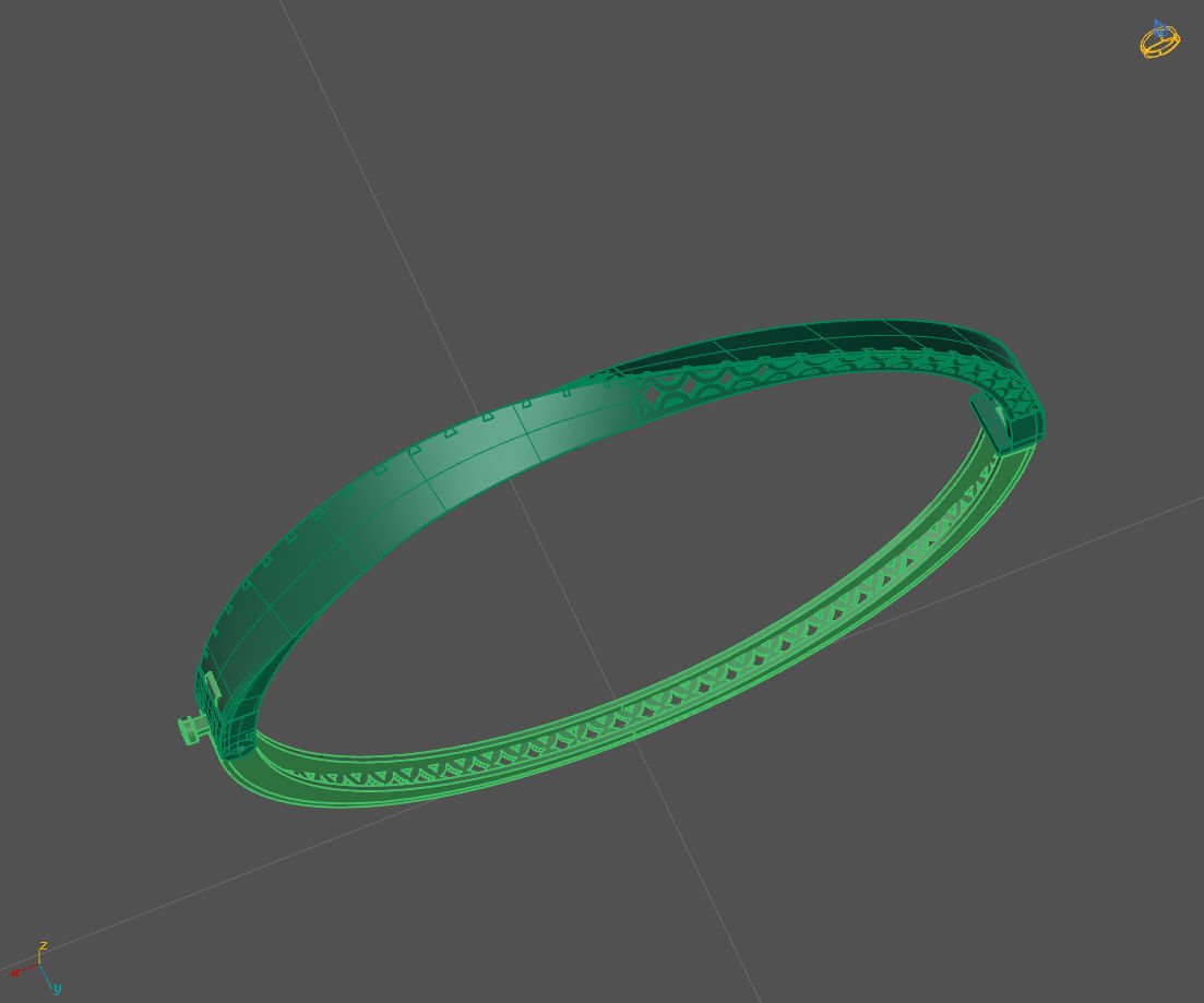 Womens Bracelets Bangles 3DM STL OBJ With Details  3D print model_1