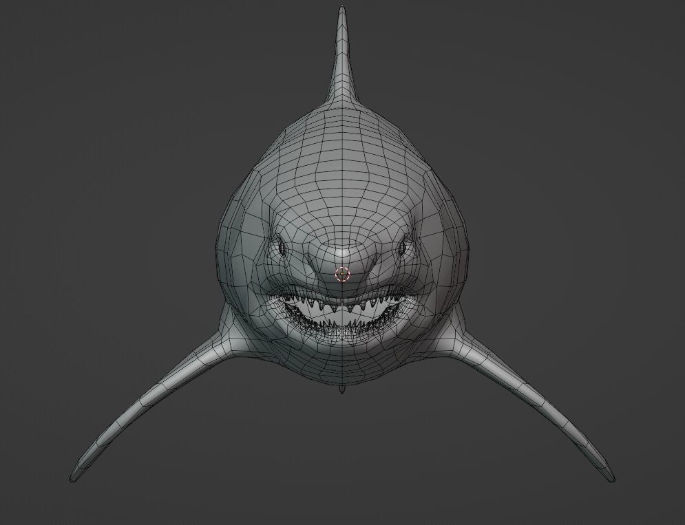 White Shark  Animated  Low-poly 3D model_18