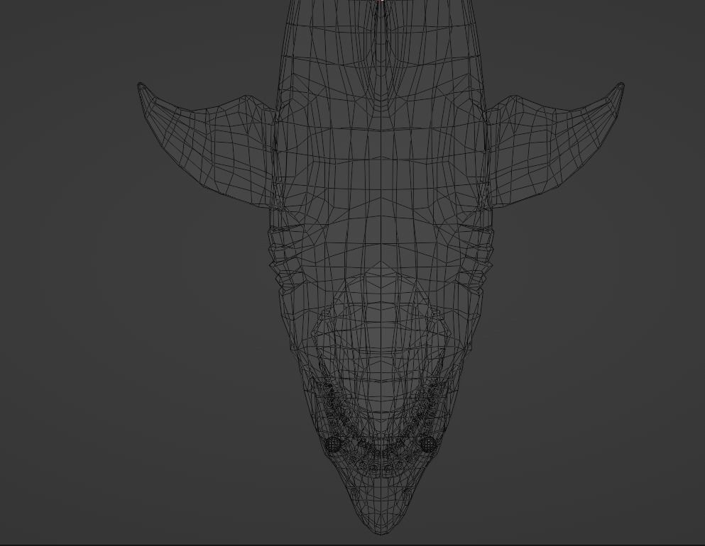 White Shark  Animated  Low-poly 3D model_21