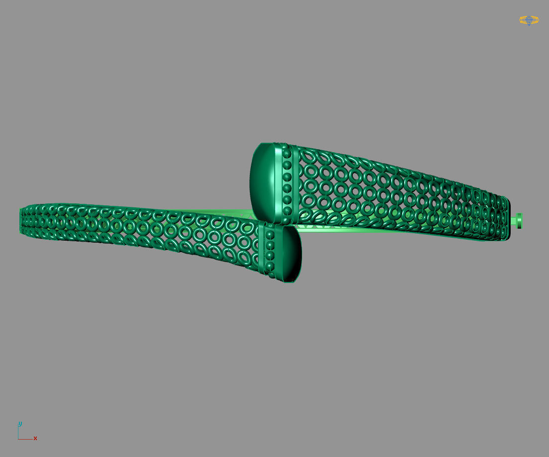 Womens Bracelets Bangles 3DM STL OBJ With Details  3D print model_4