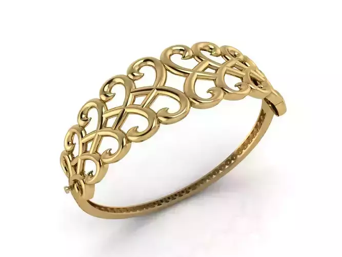 Womens Bracelets Bangles 3DM STL OBJ With Details  3D print model