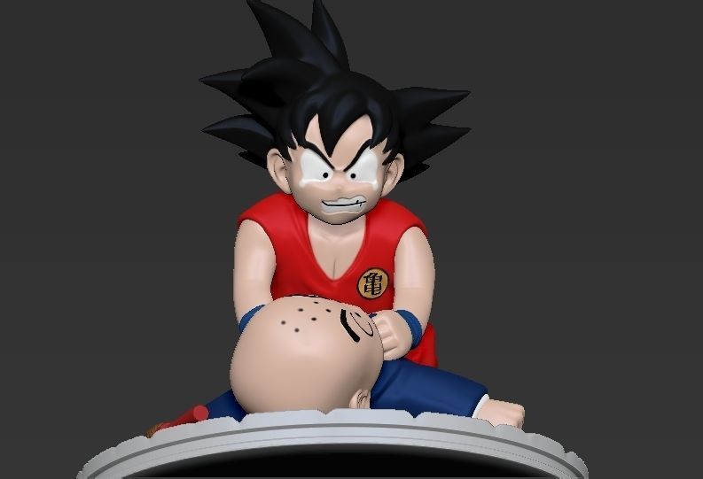 krilin and goku frandemia version 3D print model_1