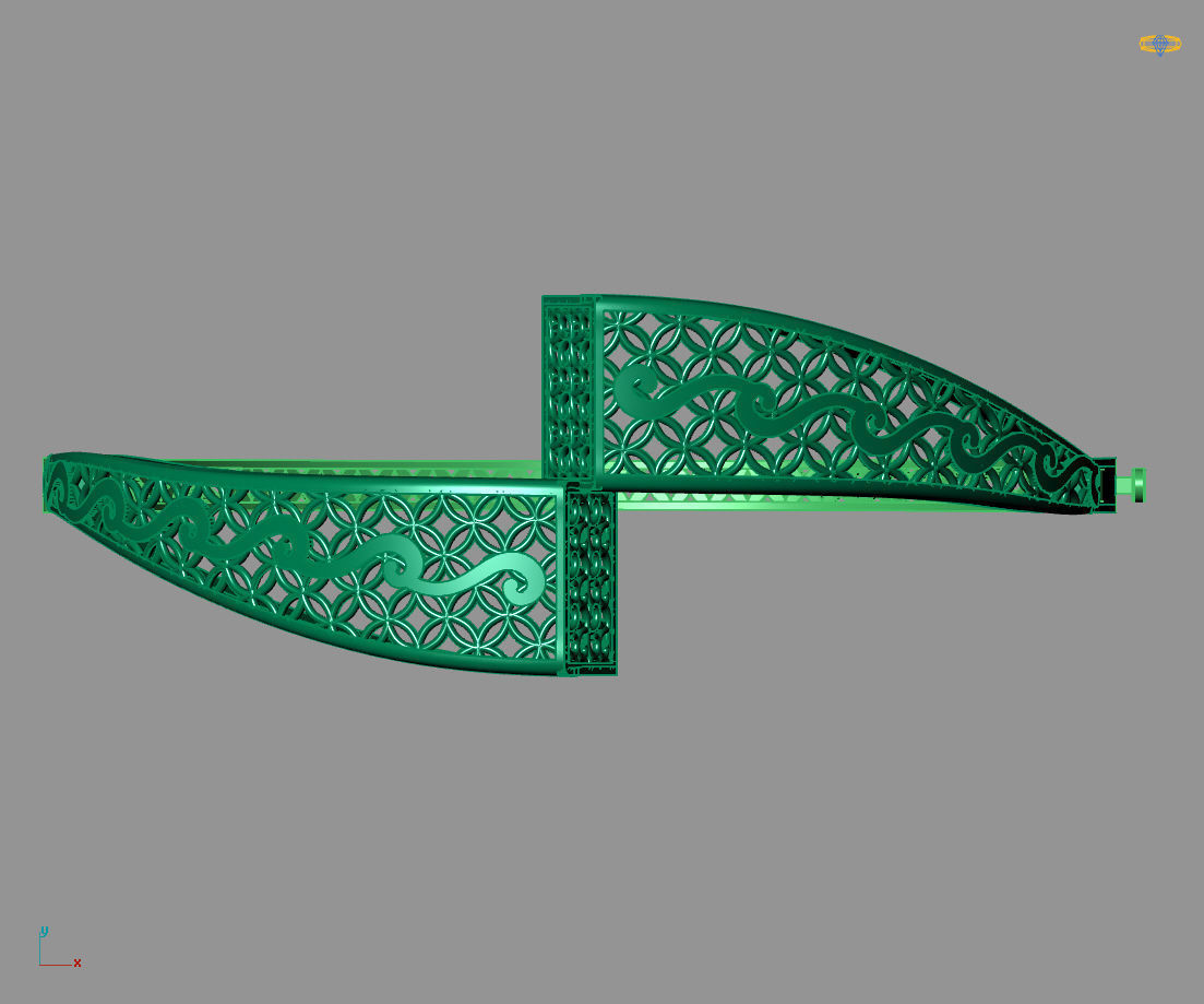 Womens Bracelets Bangles 3DM STL OBJ With Details  3D print model_4