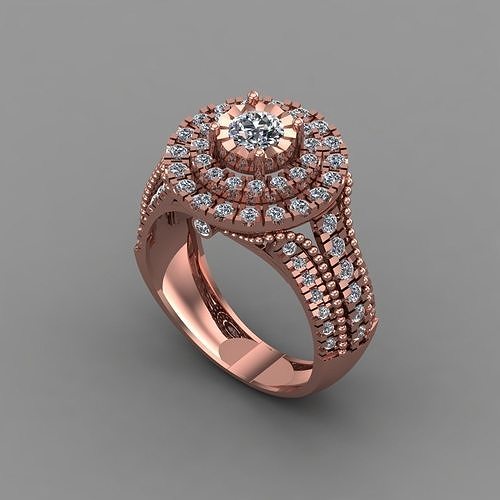 Diamond ring Jewelry For Women 3D print model