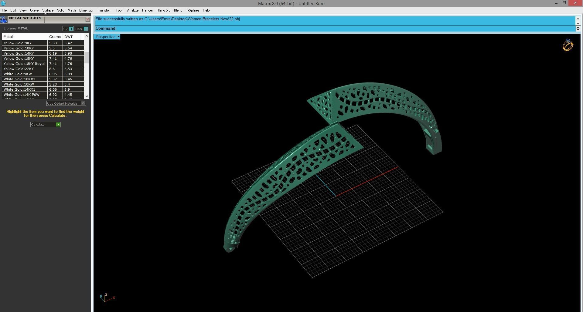 Womens Bracelets Bangles 3DM STL OBJ With Details  3D print model_5