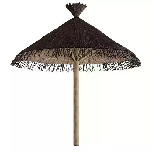 Straw hut beach Low-poly 3D model Straw hut beach Low-poly 3D model