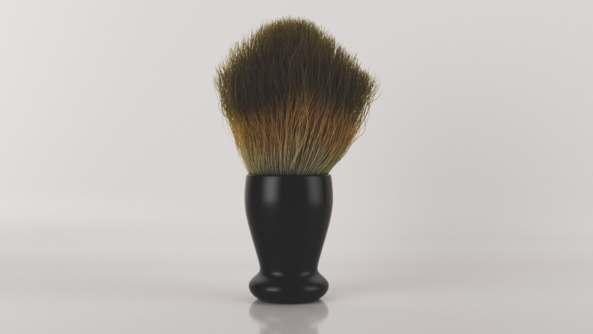 Realistic Shaving Brush Low-poly 3D model_16