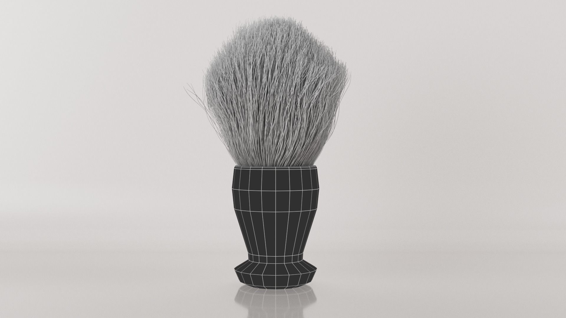 Realistic Shaving Brush Low-poly 3D model_18