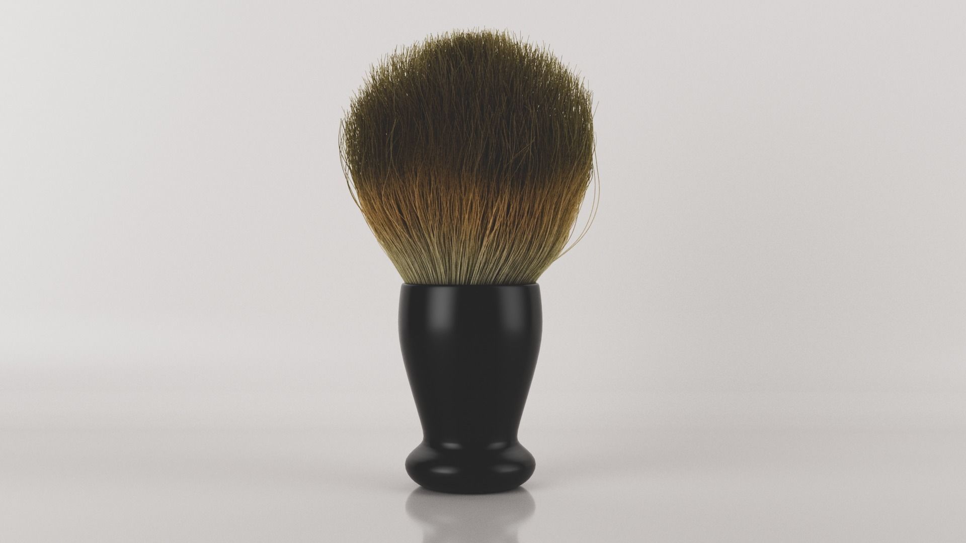 Realistic Shaving Brush Low-poly 3D model_8