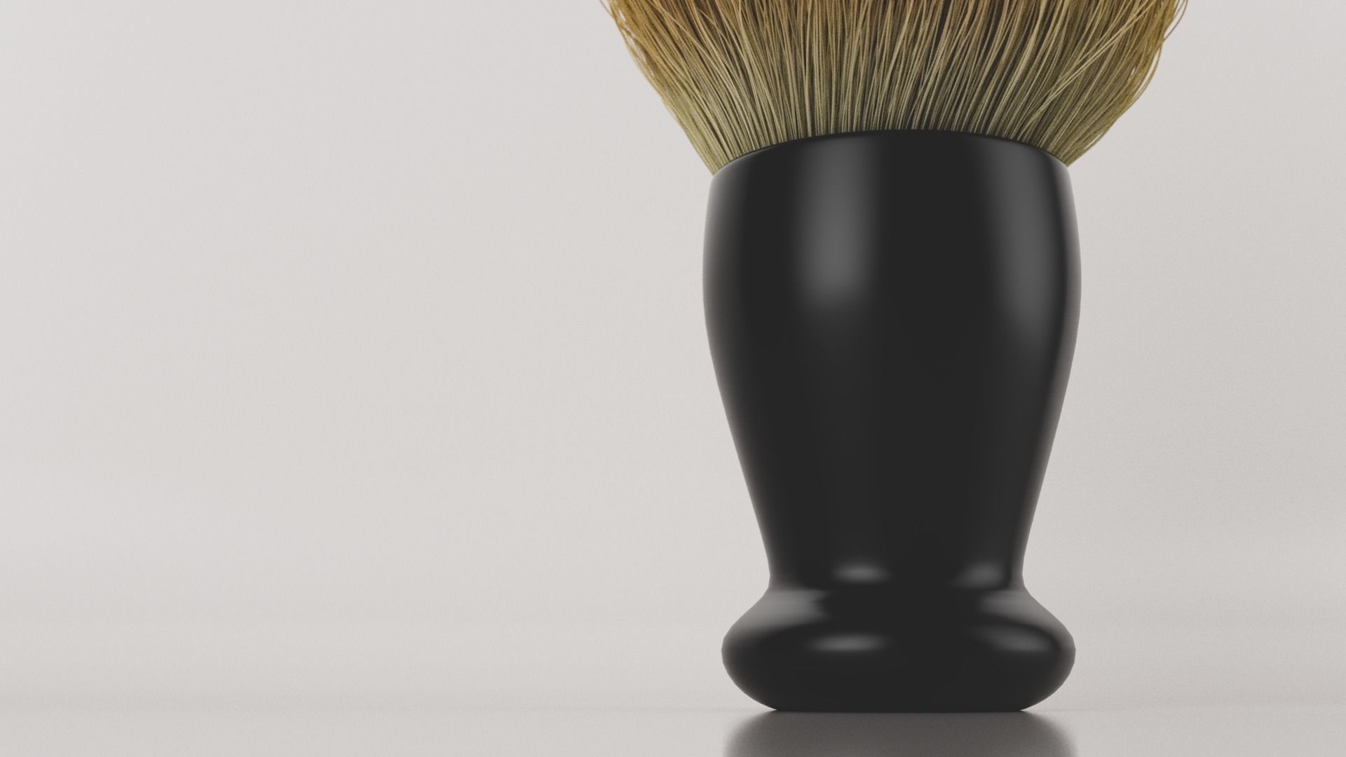 Realistic Shaving Brush Low-poly 3D model_3
