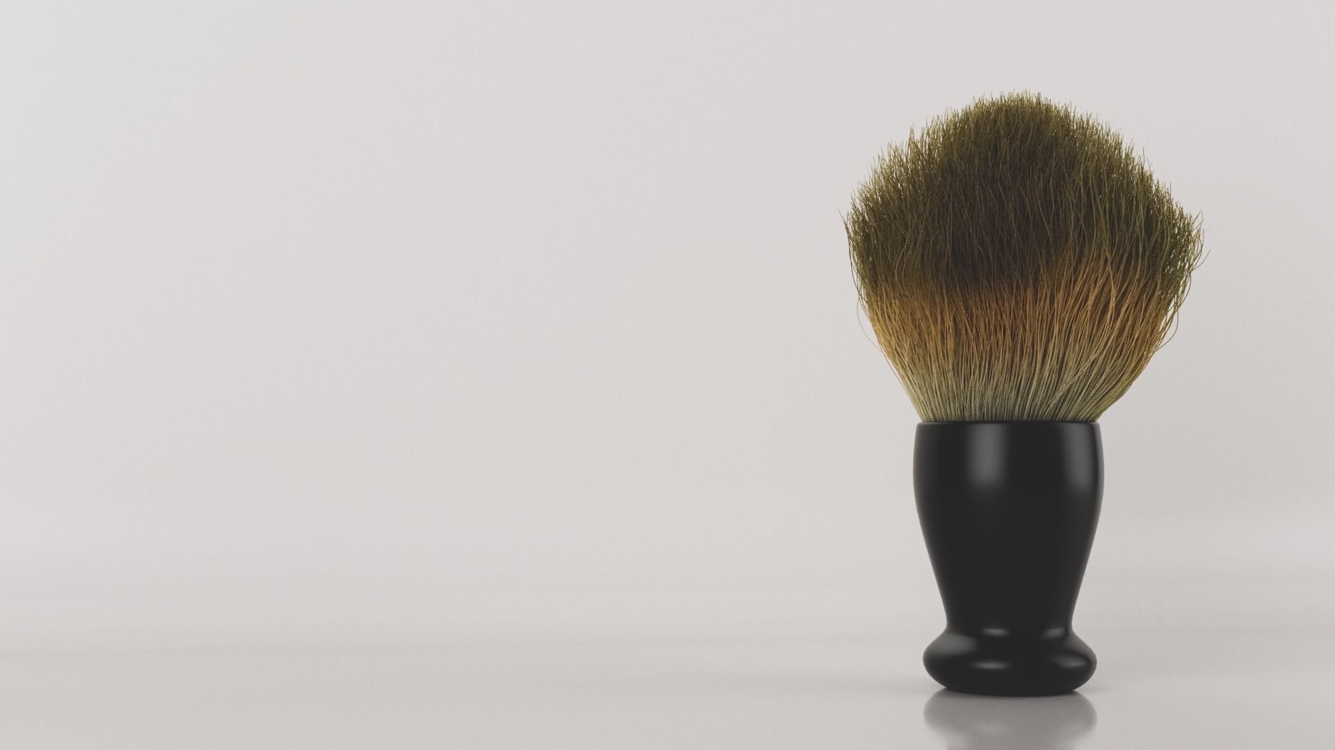 Realistic Shaving Brush Low-poly 3D model_2