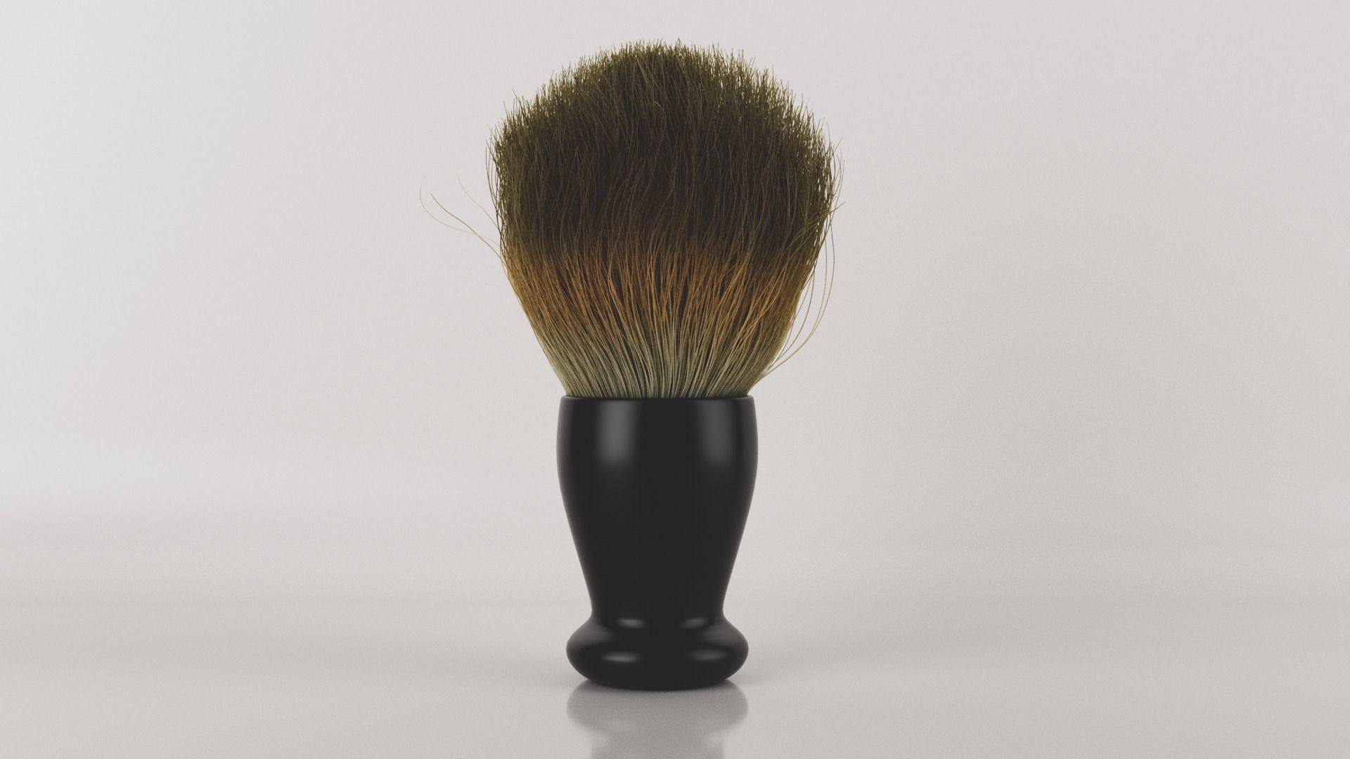 Realistic Shaving Brush Low-poly 3D model_7