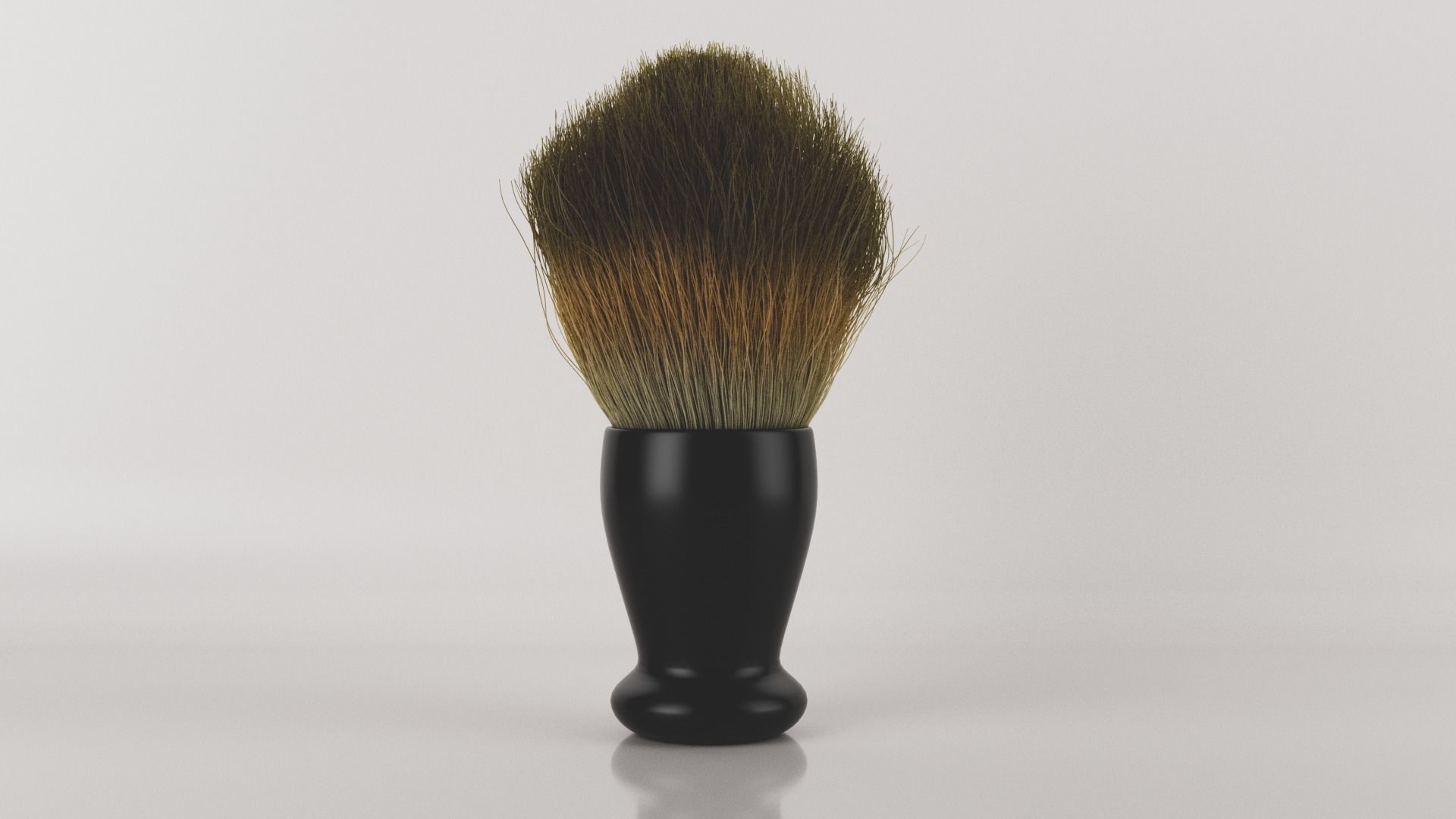 Realistic Shaving Brush Low-poly 3D model_12