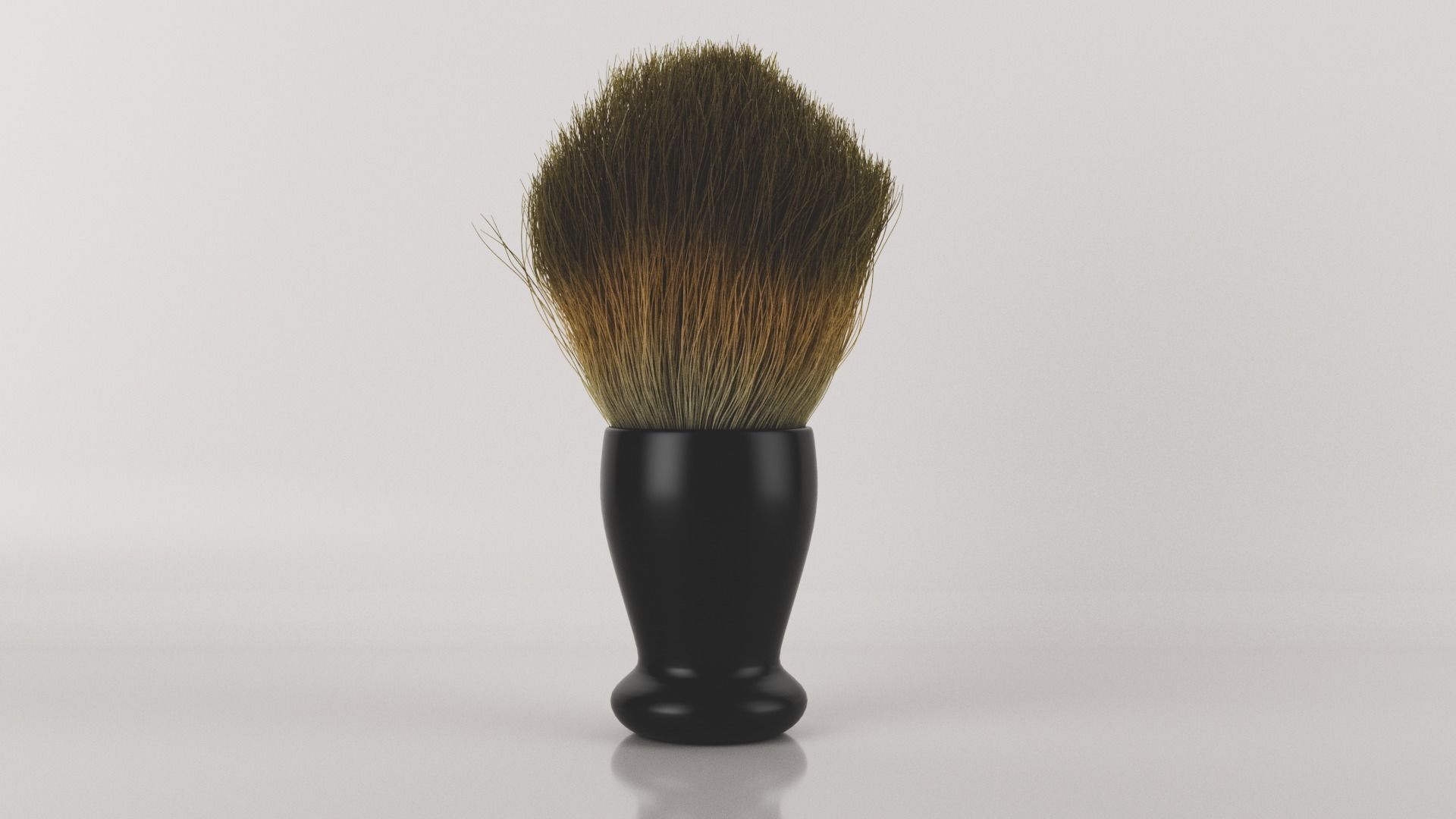 Realistic Shaving Brush Low-poly 3D model_9