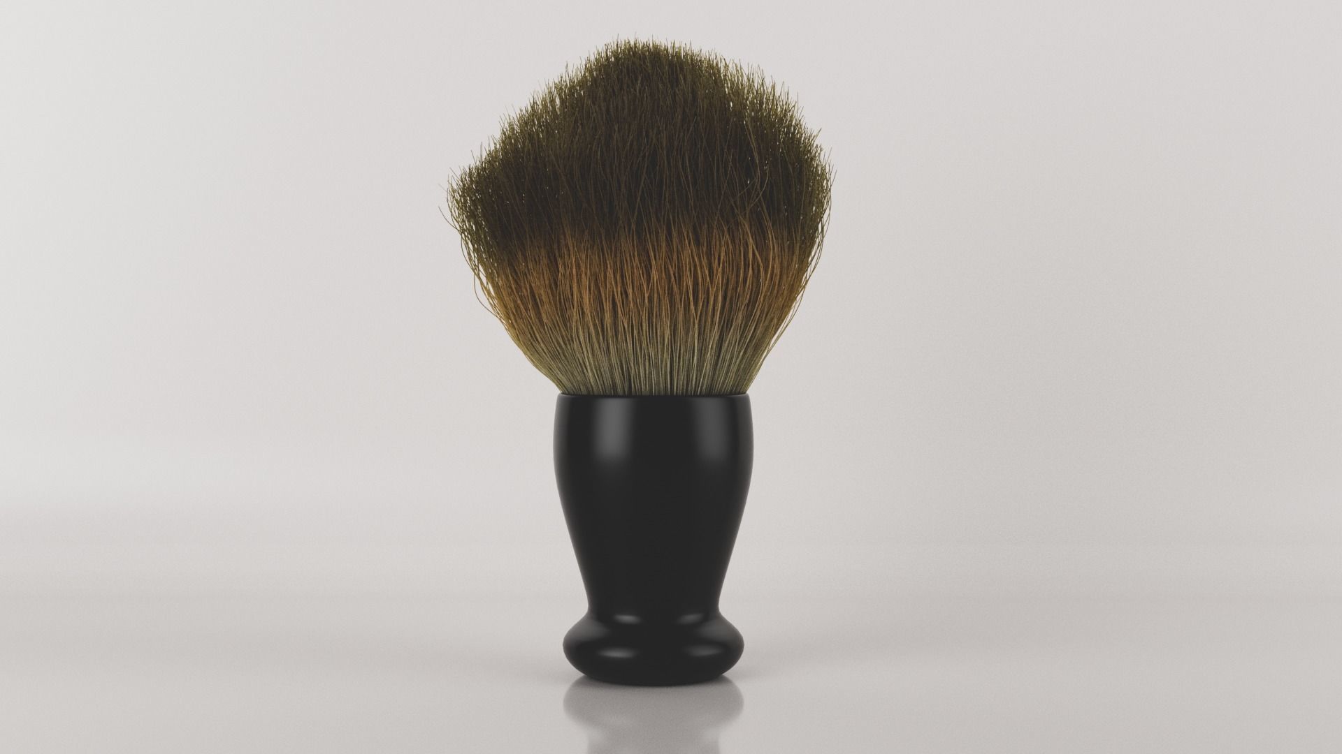 Realistic Shaving Brush Low-poly 3D model_14