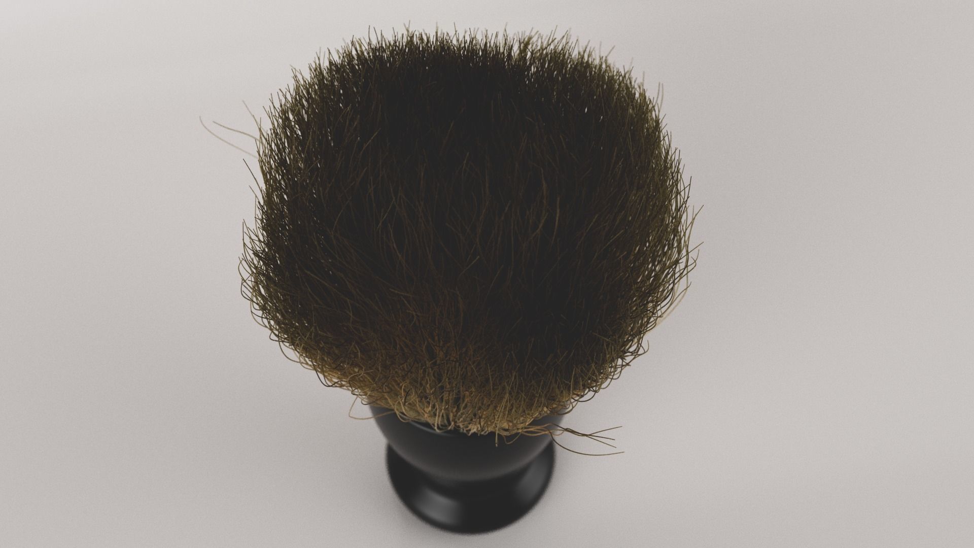 Realistic Shaving Brush Low-poly 3D model_5