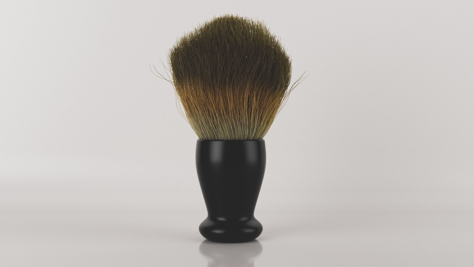 Realistic Shaving Brush Low-poly 3D model_11