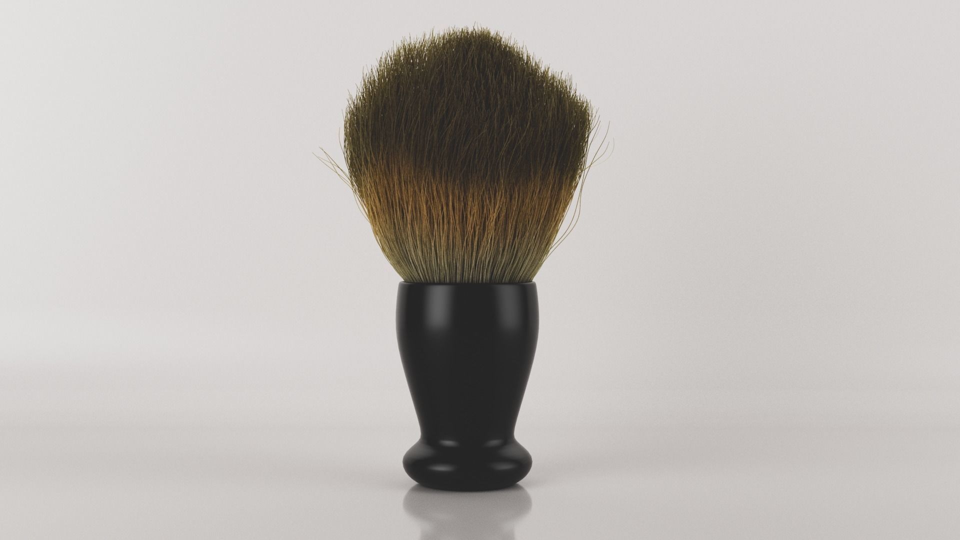 Realistic Shaving Brush Low-poly 3D model_17