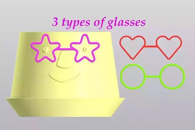 Planter with glasses