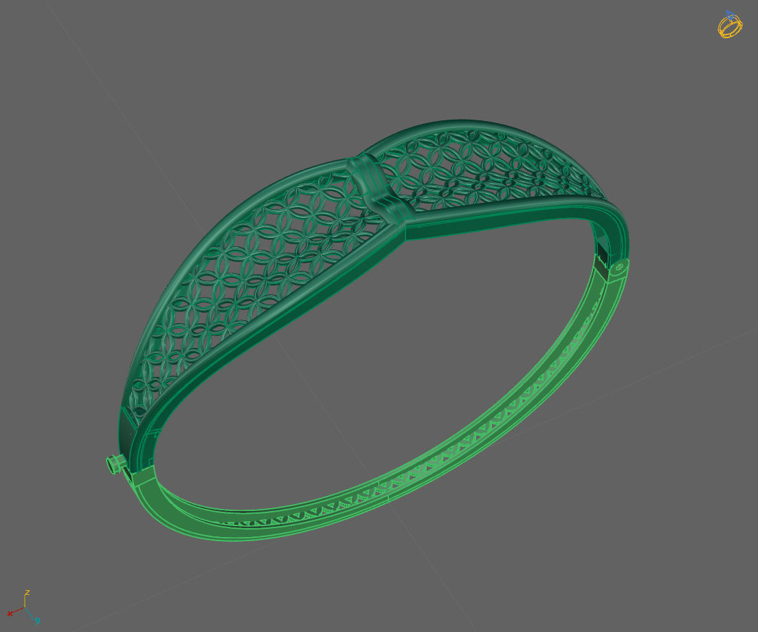 Womens Bracelets Bangles 3DM STL OBJ With Details 3D print model_1