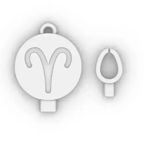 Aries Zodiac Plain 15 mm pendant