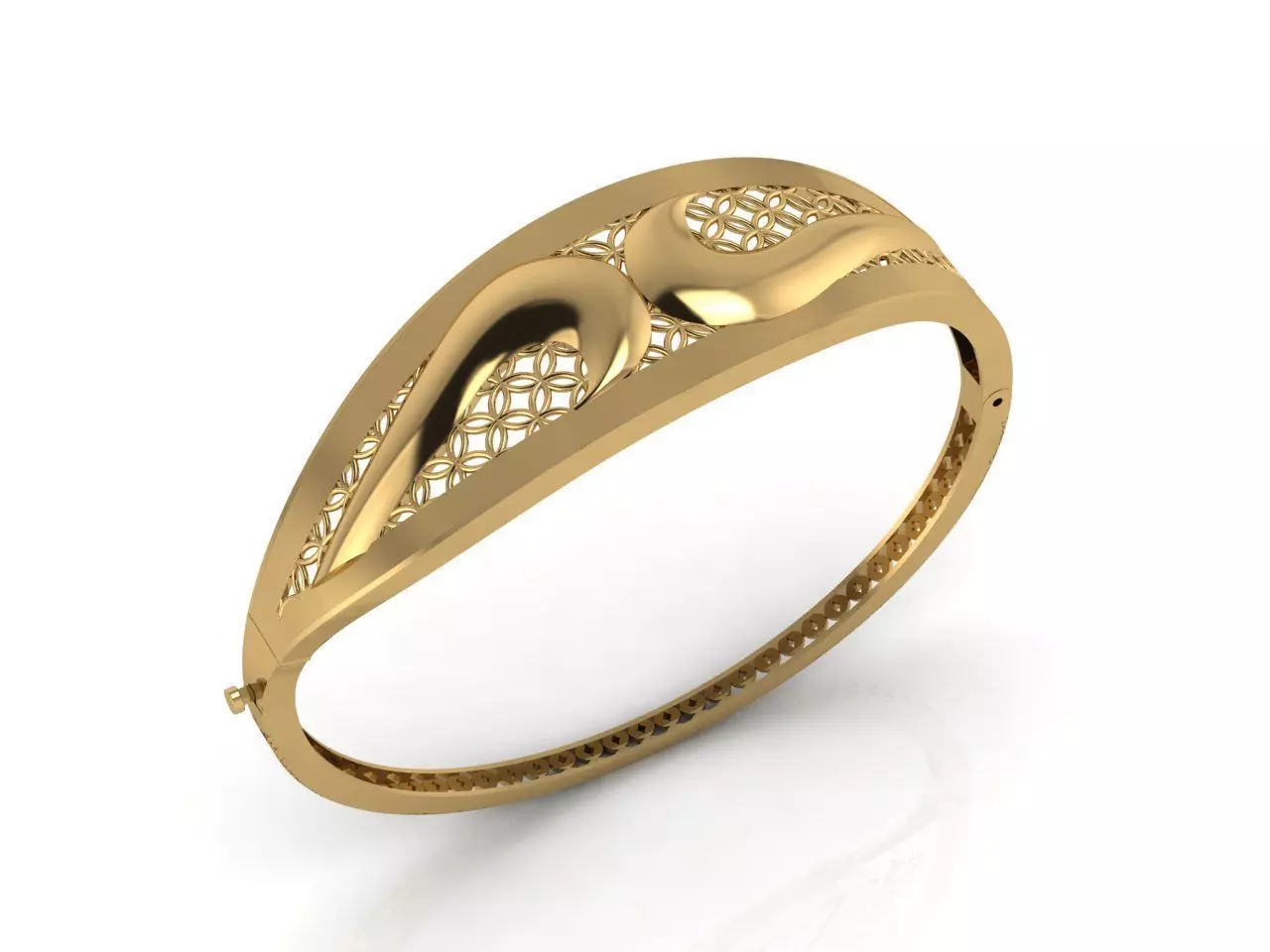 Womens Bracelets Bangles 3DM STL OBJ With Details 3D print model_0