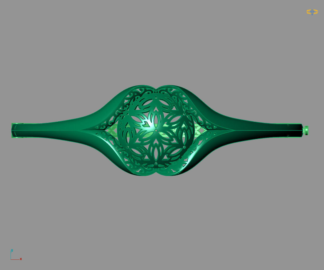 Womens Bracelets Bangles 3DM STL OBJ With Details  3D print model_4