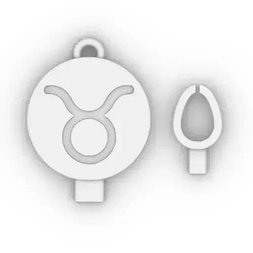 Taurus Zodiac Plain 15 mm pendant