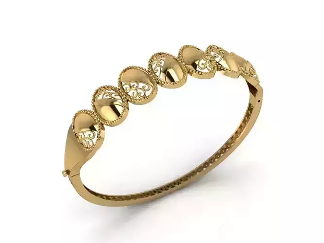 Womens Bracelets Bangles 3DM STL OBJ With Details  3D print model