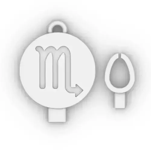 Scorpio Zodiac Plain 15 mm pendant