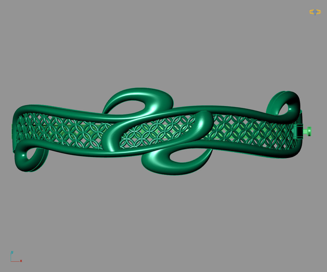 Womens Bracelets Bangles 3DM STL OBJ With Details  3D print model_4