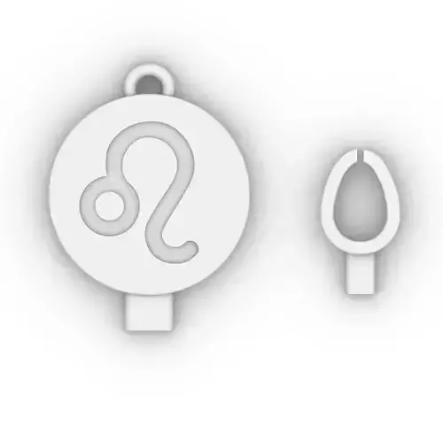 Leo Zodiac Plain 15 mm pendant