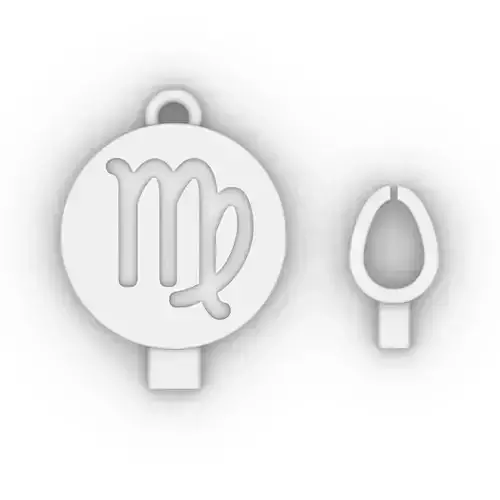 Virgo Zodiac Plain 15 mm pendant